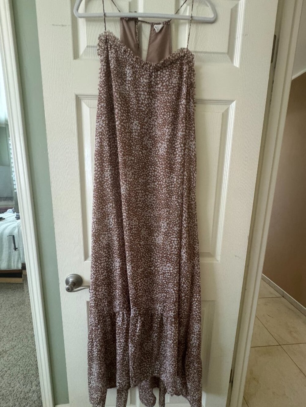 Flawless Brown floral maxi Size L - Like New